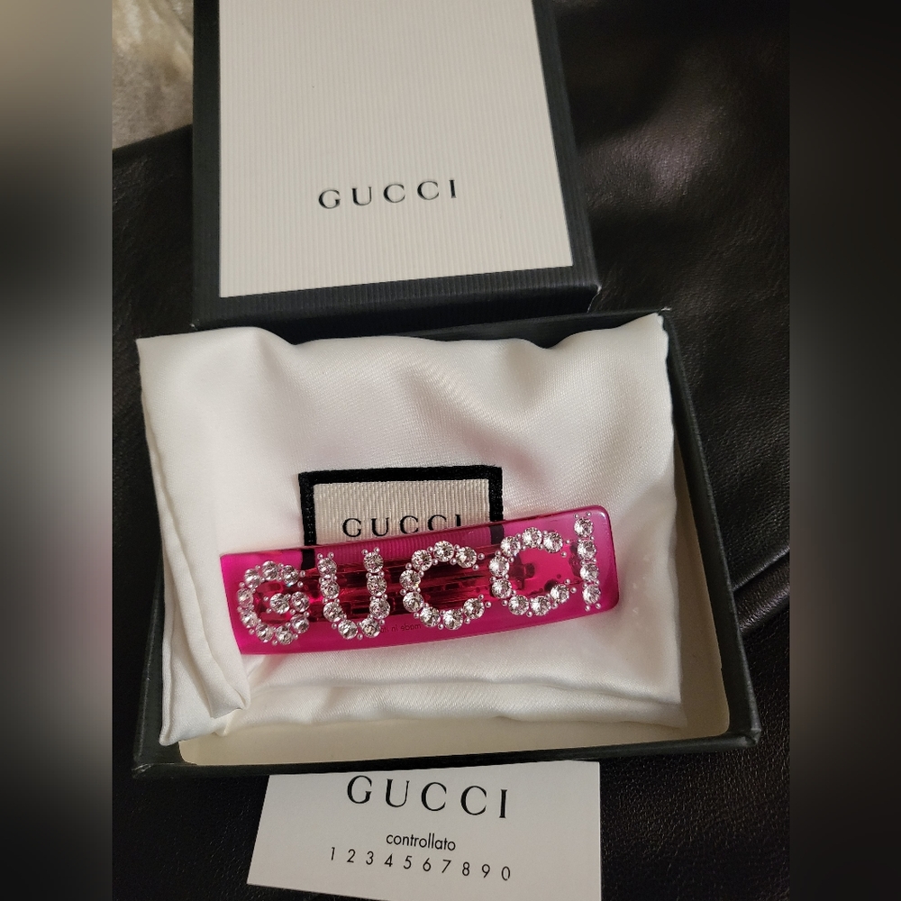 Authentic Gucci acetate hair clip